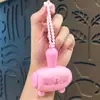 Llavero de martillo que hace ruido para aliviar el estrés de panda, colgante de martillo pequeño de silicona de capibara chillón, lindo regalito