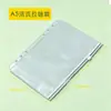 Bolsa com Zíper A6 Bolsa Transparente de PVC A5 Bolsa para Documentos de Armazenamento Bolsa de Informação Porta-Caderno Porta-Cartão de Visita A7 Bolsa com Folhas Soltas