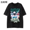 Estación independiente transfronteriza marca de moda sentido del diseño minoritario pareja algodón manga corta retro estilo Hong Kong casual camiseta para hombre verano venta al por mayor