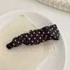 Grampo Banana Plissado Xadrez Ondulado Estilo Coreano para Faculdade Presilha Vertical Torcida para Rabo de Cavalo Presilha para Parte de Trás da Cabeça Acessório de Cabelo