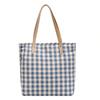 Bolso de lona a cuadros cuadrado al por mayor para mujer, de un solo hombro, estilo japonés, estilo coreano, de gran capacidad, pequeño, fresco, para estudiantes y viajeros.