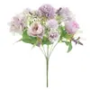 Ramo de Flores Artificiales, Manojo de Flores de Plástico, Flor de Seda Rosa, Flor Seca, Decoración del Hogar