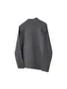 DERTO 100 Lana Merino Lana Pura Tejido Fino Ajustado Suéter Capa Base Cuello Redondo Cuello Semi Alto Suéter Hombre