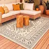 Alfombra de bucle de seda para exteriores estilo americano, impermeable y resistente al sol, para decoración de patio, felpudo de balcón, felpudo antideslizante para sofá interior resistente al sol