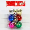 Bolas de Navidad al por mayor 3/4/5/6/8cm Plástico Brillante Mate Pasteles Bolas Galvanizadas Decoraciones Colgantes para Árbol de Navidad