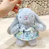 Chaveiro de Pelúcia Coelho Wendy com Laço Curativo Criativo Exquisite Boneca Companheira Pingente para Mochila de Casal Presente