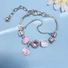 Pulsera Panjia Rosa Pulsera KT Cat Pulsera Linda de Dibujos Animados Transfronteriza Pando Hello Kitty Joyería de Tirar Fábrica Mayorista