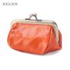 Bolsa Transversal de Couro Genuíno com Aba, Simples e Estilosa, Toque de Luxo, Porta-Moedas para Mulheres, Bolsa Multifuncional para Batom, Necessaire Feminina