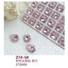 Arte de Uñas Diamantes de Cristal Irregulares Rosa de Fondo Puntiagudo, Diamantes de Corazón Inclinados, Decoraciones para Uñas de Gota de Agua con Forma de Hacha, Aurora