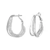Pendientes Grandes Coreanos 2021 Nuevos de Moda Aguja de Plata S925 Pendientes Populares Diseño de Lujo Accesible Pendientes Gruesos