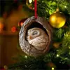 Natal Novo Tipo de Furo Guaxinim Decorações de Natal Enfeites para Árvore de Natal Impressão Plana 2D Acrílico Pequeno Pingente