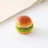 Juguete de comida realista de hamburguesa con tocino en 3D, accesorios creativos para manualidades DIY, piezas pequeñas y materiales de resina de pegamento cremoso