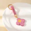 Llavero de Flor de Diamante Completo de Moda Popular Transfronterizo Colgante de Alta Gama Accesorio de Bolso de Moda Tendencia para Mujer Venta al por Mayor