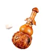 Adorno de Calabaza Dragón de Madera Rayado por el Rayo Vintage Talla Creativa Accesorio de Madera Maciza que Atrae la Riqueza Artesanía Portátil de Mano