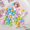 Estrela pequena acrílico colorido divertido com contas pulseira colar joias corrente de celular acessórios contas soltas cor natural
