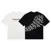 Serie de camisetas casuales de algodón puro de manga corta, unisex, de marca moderna, con tres etiquetas completas, patrón digital transfronterizo Margiela, cuello redondo