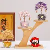 Árbol de la Fortuna de Cristal Natural para la Riqueza, Adorno Decorativo para Sala de Estar, Entrada, Oficina, Escritorio, Regalo Creativo, Árbol de la Fortuna