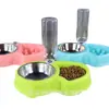 Tigela de Aço Inoxidável para Pet, Dispensador Automático de Água, Comedouro para Cachorro, Tigela para Gato, Tigela de Ração para Cachorro, Ventosa Anti-Engasgo