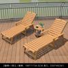 Silla de playa de madera maciza reclinable para balcón, piscina, madera de plástico, anticorrosión, silla plegable para exteriores, cama para patio, ocio al aire libre, jardín