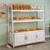 Balcão Ilha Expositores para Bolos de Padaria Vitrine Expositora Multicamadas Prateleiras para Panificação Supermercado Estilo Celebridade da Internet