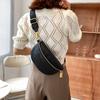 Bolsa Feminina Celebridade da Internet Bolsa de Cintura Feminina Tendência Ins Primavera Outono Verão Faixa Larga Feminina Nova Bolsa de Peito Design Feminino Transversal Versátil