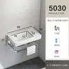 Lavabo de Pared para Uso Doméstico, Juego de Lavabo para Baño en Balcón, Soporte Triangular Simple de Cerámica para Apartamentos Pequeños