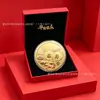 Caja de Regalo de Moneda de Oro Puro 999 Festival Qixi, Regalo Souvenir, Regalo de Lingote de Oro, Mismo Estilo que Shuibei, Venta Caliente al por Mayor