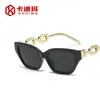 Nuevas Gafas de Sol de Cadena Ojo de Gato Moda 2024 Transfronterizas Europeas y Americanas Tendencia de Personalidad Gafas de Sol para Mujer