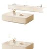 Mesa de Centro Estilo Creme para Sala de Estar, Novo Modelo 2025, Conjunto de Mesa de Centro Pequena Tendência e Gabinete de TV