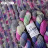 Hilo de lana Basolan teñido a mano, de grosor medio, teñido en degradado, para tejido a mano de fantasía, suéteres, bufandas y chales DIY, 100g