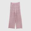 Explosiones de Primavera 2025 Nuevos Pantalones de Pierna Ancha Jacquard Hueco de Lana de Seda de Mora de Australia para Mujer Pantalones Elegantes Elegantes de Punto de Pierna Recta