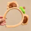 Diadema de felpa antideslizante de dibujos animados 2026, aro para el pelo dulce estilo coreano para mujer, diadema versátil para lavarse la cara otoño/invierno, accesorio para el cabello
