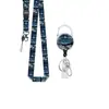 Porta credencial retráctil de fácil extracción en stock del fabricante Estampado de leopardo Epoxi Clip giratorio para credencial Cordón para credencial de identificación de fábrica Venta al por mayor