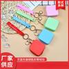 Monedero de Silicona Color Sólido Simple Lindo Cuadrado Llavero Monedero Suministros de Fabricante Bolsa de Almacenamiento Forma Creativa