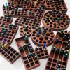 Expositor de Rack Essencial para Armazenamento de Óleos Essenciais Salão de Beleza Spa Rack de Armazenamento de Madeira para Perfumes Caixa de Armazenamento Simples Rack Organizador Doterra