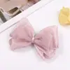 Pinza para el Cabello con Lazo Dulce y Brillante para Media Coleta, Accesorio para el Cabello de Niña de Malla Multicapa, Pinza de Pico de Pato Antideslizante