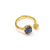 Nuevo Anillo de Zirconia de Temperamento de Lujo Ligero Transfronterizo Europeo y Americano Alto Sentimiento para Mujer Acero de Titanio Oro de 18k Anillo Abierto Venta Directa