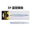 Plancha de hierro costera larga 10g-100g meneo lento lance largo pesca en mar con ojos pez plomo 10 colores papel de color láser bolsa de PVC