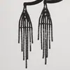 Pendientes de Borlas Transfronterizos Pendientes de Estilo Europeo y Americano Pendientes Retro de Nicho Venta al por Mayor Moda para Mujer Pendientes Brillantes de Pedrería