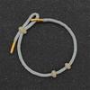 Nuevo Estilo Simple Tejido a Mano Nudo de Sagitario Cuerda de Mano Semiterminada Delgada Colgante Portátil Oro Duro Pareja Pulsera de Cuerda Roja
