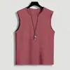 Nuevo Top de Verano Chaleco de Hombro Ancho Ropa Exterior para Hombre Camiseta Base Chaleco Deportivo de Fitness Manga Corta talla extra Camiseta sin Mangas