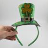 Accesorios para el cabello de trébol irlandés St. Día de San Patricio día nacional guirnalda verde diadema sombrero verde tocado banda para el cabello