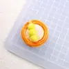 Simulação de brincar com comida três-dimensional fruta ovo tarte resina acessórios cola de creme DIY capa de celular cordão de cabeça chaveiro de geladeira