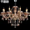 Candelabro de estilo europeo lámpara de cristal creativa negro gris sala de estar comedor retro simple estudio iluminación posmoderna dormitorio