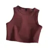 Camiseta sin mangas corta Wubi Crab Primavera Verano Capa base para mujer Camiseta de manga corta elástica de cintura alta para mujer