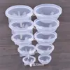 Bola de Resina de Cristal Planeta Molde de Silicona Joyería Hecha a Mano DIY Esfera Flor Seca Hemisferio de Alto Brillo Adorno