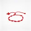 Pulsera Cruzada Popular Transfronteriza Tejida a Mano Pulsera Cruzada Cuerda de la Suerte Tirar Cuerda Roja Pulsera de la Amistad Amazon Fuente de Punto