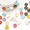 Colgante de aleación con forma de gota de aceite de doble cara alfanumérico AZ bolsa de materiales para manualidades DIY pendientes collar pulsera joyería