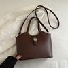 Bolso de Mujer Texturizado 2025 Nuevo Vintage Versátil Bolso Bandolera Casual Trabajo Viajero Portátil Bolso Balde