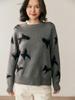 Suéter de Cachemira Mariposa 2025 Otoño e Invierno Nuevo Suéter de Fondo de Cuello Redondo para Mujer Estilo Suave Holgado Adelgazante Suéter Corto